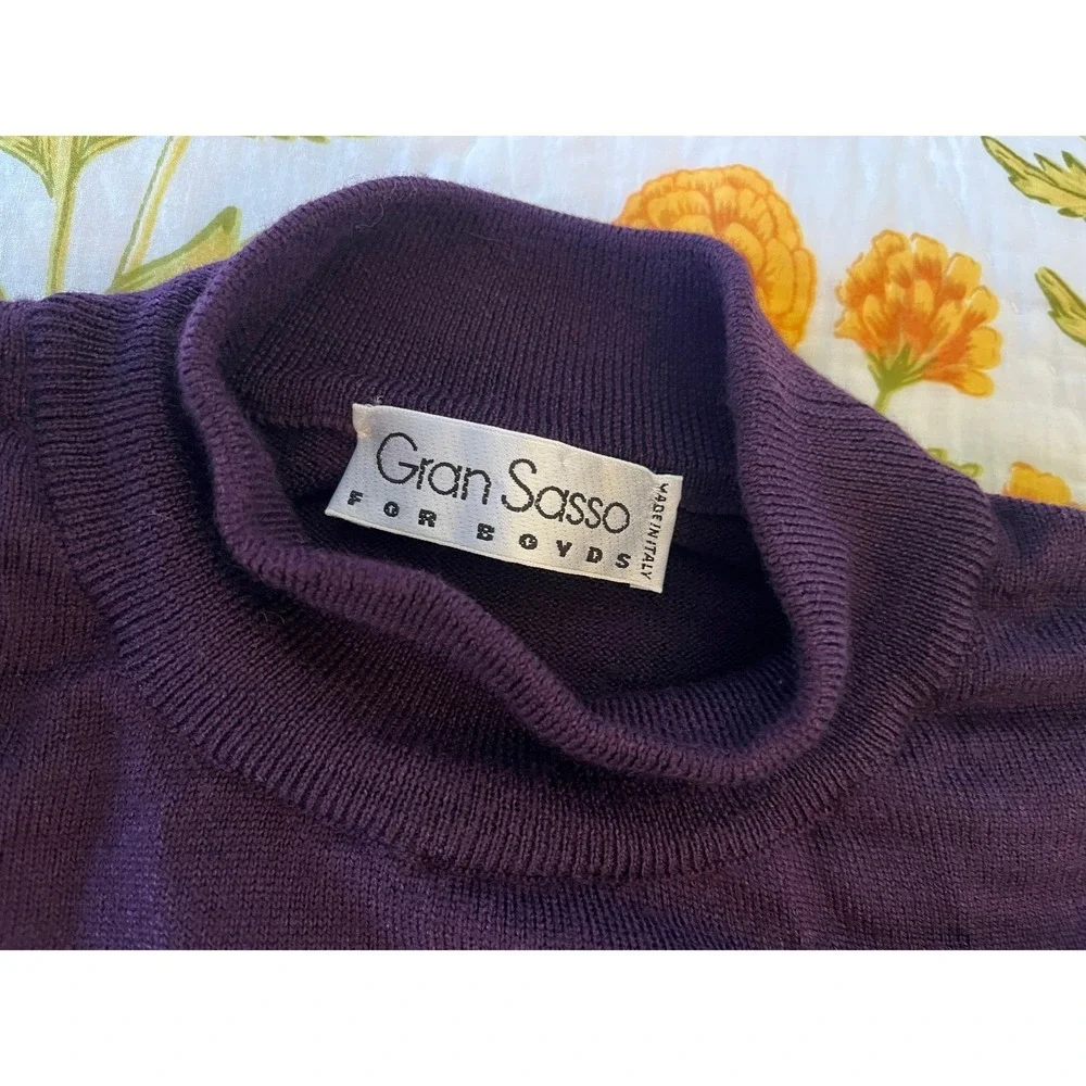 Gran Sasso Mock Neck Sweater Wool Silk Cashmere Blend - Picture 2 of 11